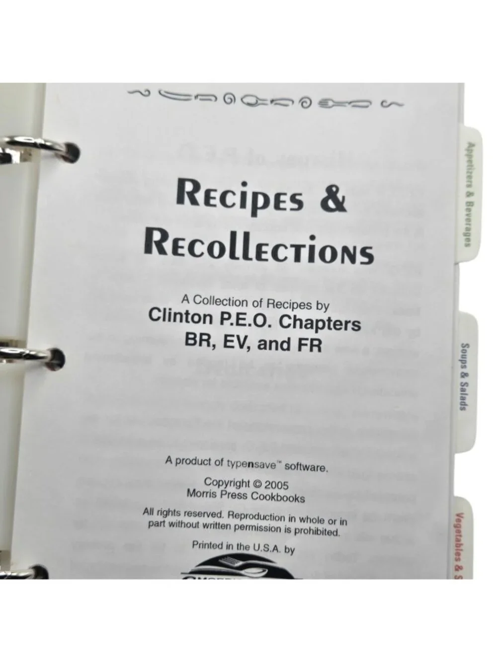 Clinton Oklahoma Cookbook Recipes & Recollections PEO Chapters 2005